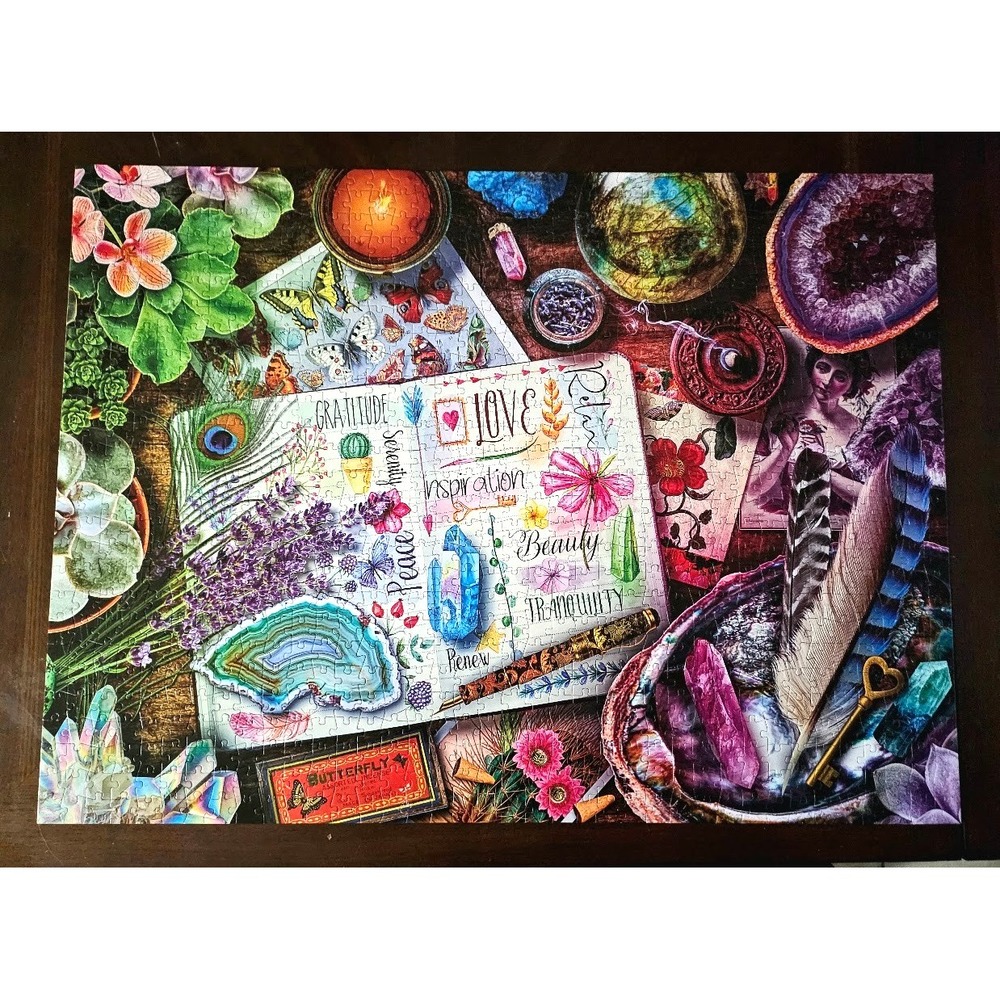 Happy Vibes Aimee Stewart 1000pc Puzzle Complete Buffalo Games EUC Amy